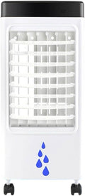 Klimaanlage mit Rädern Leiser Lüfter Luftbefeuchter Verdunstungskühler 2 Eiskristalle 6-Liter-Wassertank 3 Windgeschwindigkeiten für Schlafzimmer, Wohnheim, Küche, Büro