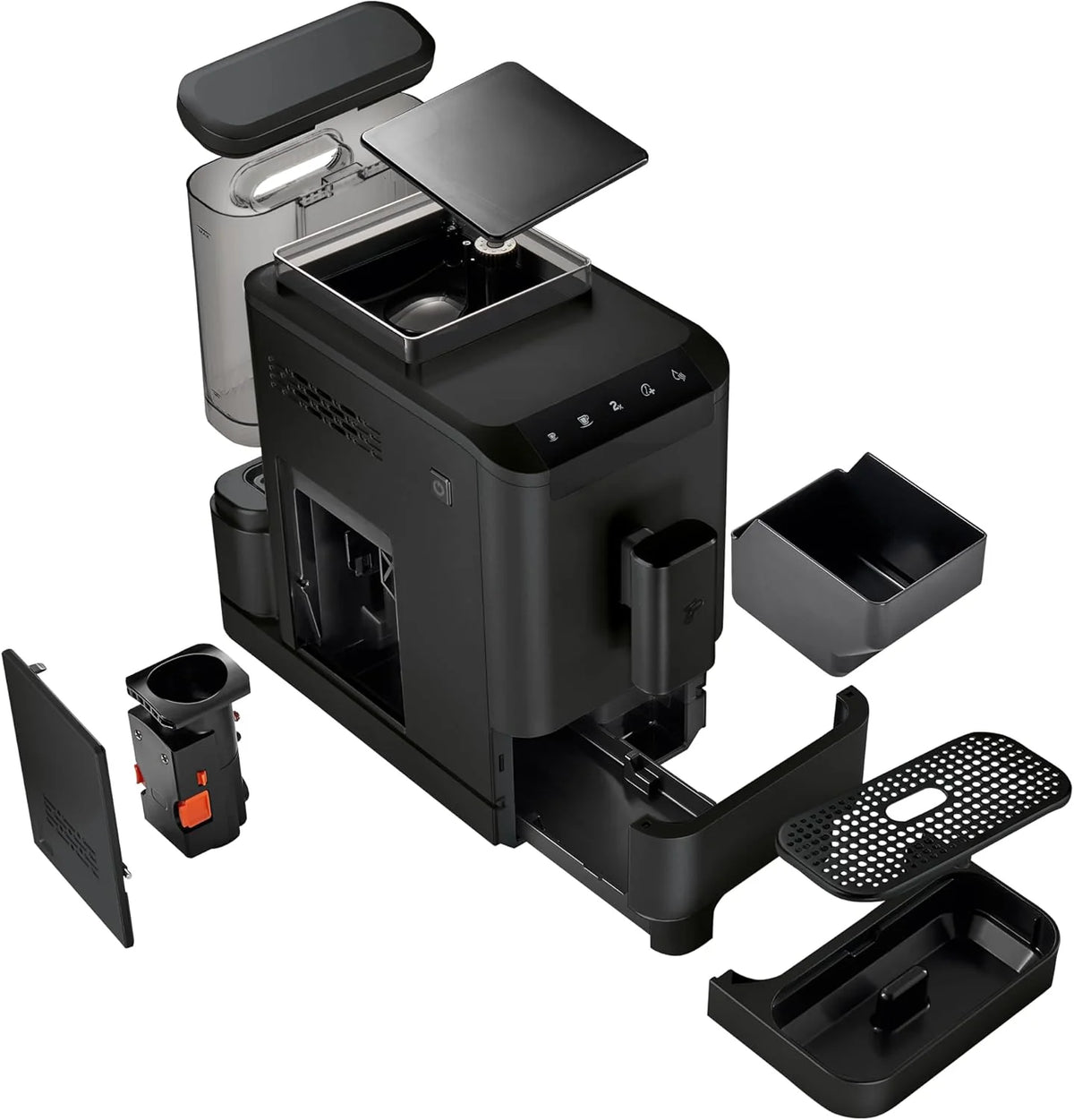 Tchibo Kaffeevollautomat Esperto2 Caffè mit 2-Tassen-Funktion für Caffè Crema und Espresso, Granite Black - INKLUSIVE Kaffeeprobierset GRATIS