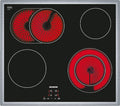 Siemens ET645HN17E iQ300 Glaskeramik-Kochfeld, 60 cm, Made in Germany, Flachrahmen-Design, zuschaltbare Bräterzone, touchControl - Steuerung per Fingertipp, Zweikreiszone 21 cm