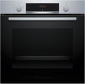 Bosch - Horno Multifunción, Serie 4, 60 cm. de ancho, Asistente de limpieza con agua, 3D Hotair, Acero, HBA514ES3