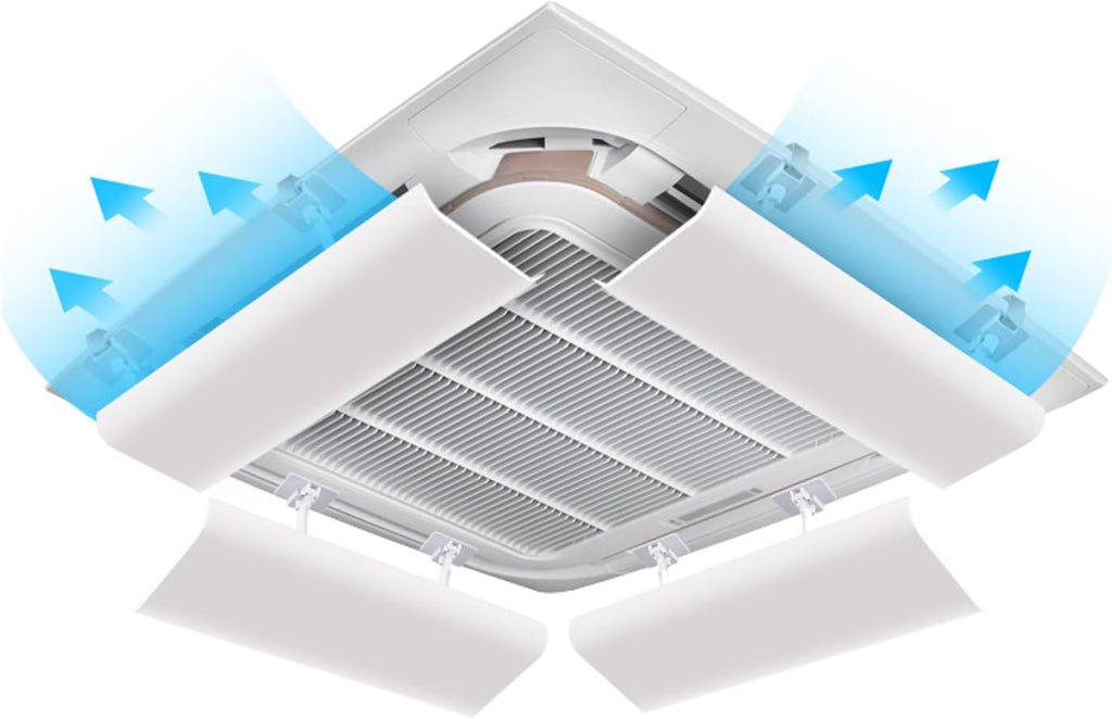 Zentrale Klimaanlage Windabweiser, Universell Klimaanlage Split Windabweiser, Luftleitbleche für Deckenlüftungsöffnungen, Anti-Direkt(35.4"/90cm)