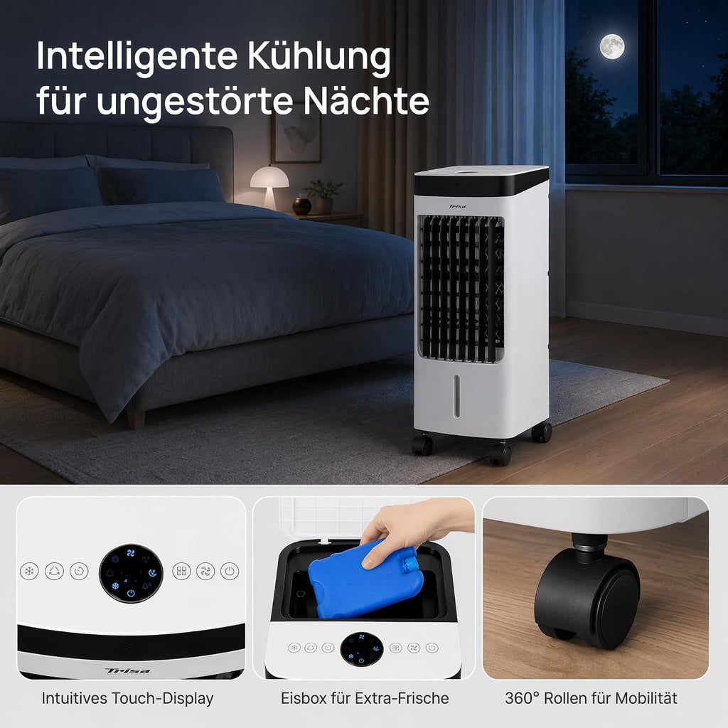Trisa Hydro Chill X80 Plus Turmventilator mit Wasserkühlung | 4L