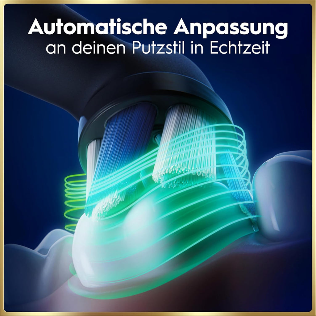 Oral-B iO Series 9 Elektrische Zahnbürste — Electric Toothbrush, Inkl. 1 Aufsteckbürste — 7 Modi für Zahnpflege, CHIP Testsieger (11/25), Designed by Braun, Dunkelblau