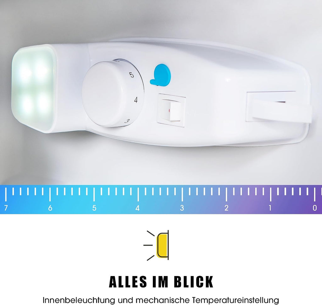 Kühl-Gefrierkombination, Doppeltür, 60 Liter(22 Liter Gefriervolumen, 38 Liter Kühlvolumen 102 kWh/Jahr, LED-Licht，Schwarz