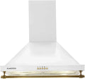 Klarstein Montblanc - Campana extractora 60 cm de pared cocina, 3 niveles, Extracción hasta 610 m³/h, Potencia 165W, Juego montaje incluido, Extractor con salida de aire, Filtro aluminio, LED, Blanco