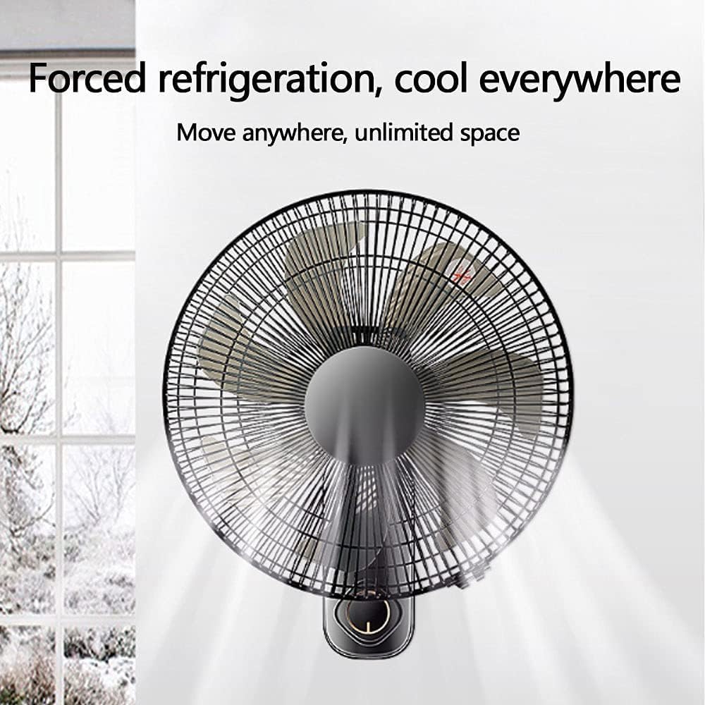 Wandventilator, 45 cm (18 Zoll) Wandventilator, Elektrischer Wandventilator, D-Bi-Fan, DREI Geschwindigkeitsstufen, Beweglicher Weitwinkelkopf, Leistungsstarker Motor