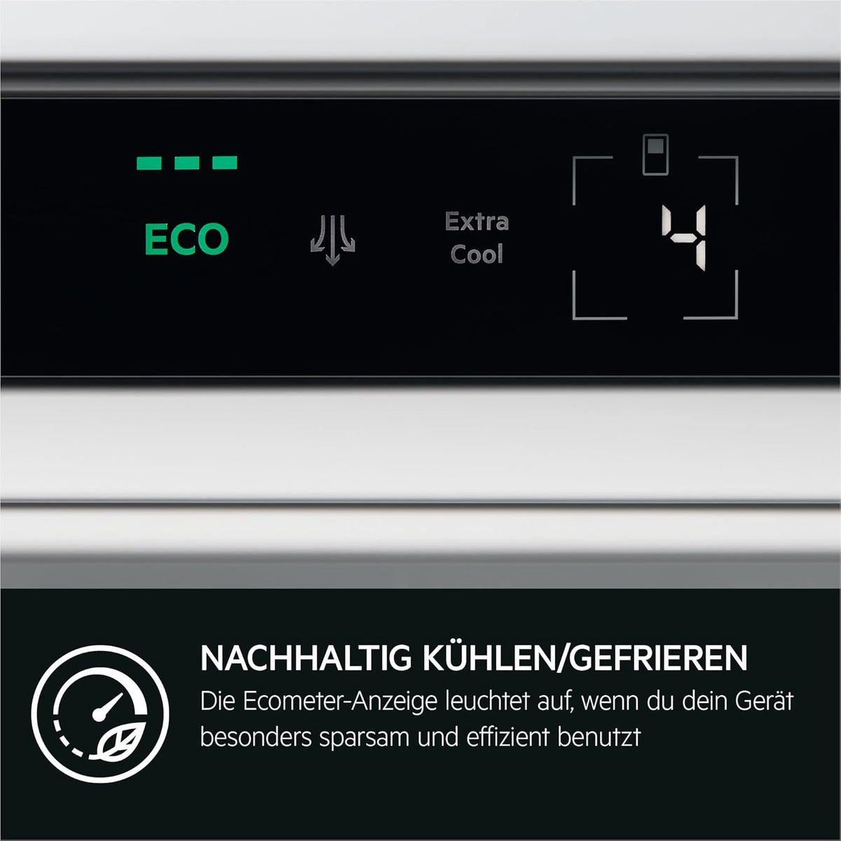 AEG Einbau-Kühlschrank 178cm mit 4-Sterne-Gefrierfach, Serie 6000 DynamicAir: gleichmäßige Kälteverteilung auf allen Ebenen, Kühlen 261L, Gefrieren 22L, SoftClosing, LCD-Display, Festtür, TF6FS181DC