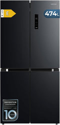 Cecotec CoolMarket 4D 394 Dark E. 394 Kühlschrank Total No Frost Total No Frost Bolero 394 Liter, Höhe 170 cm und 70 cm Breite, variable Schublade, Kompressor Inverter, Antibakteriell