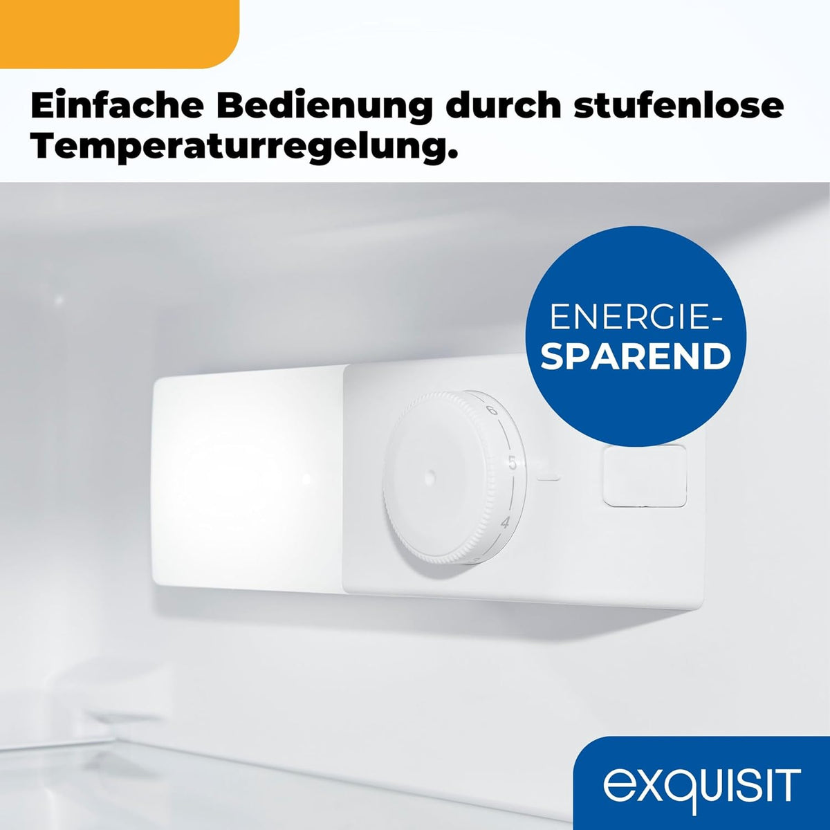Exquisit Kühl-Gefrierkombination freistehend - Kühlschrank mit Gefrierfach, 173 l, 50 cm breit, 4-Sterne-Gefrierfach, LED, Türalarm, Weiß, KGC5233-60-HE-040D