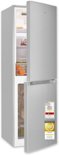 Exquisit Kühl-Gefrierkombination No Frost | 193 l, No Frost Kühlschrank, Energieklasse E, 41 dB, LED, 160 x 51 x 61 cm | KGC5195-65-NF-330E silber