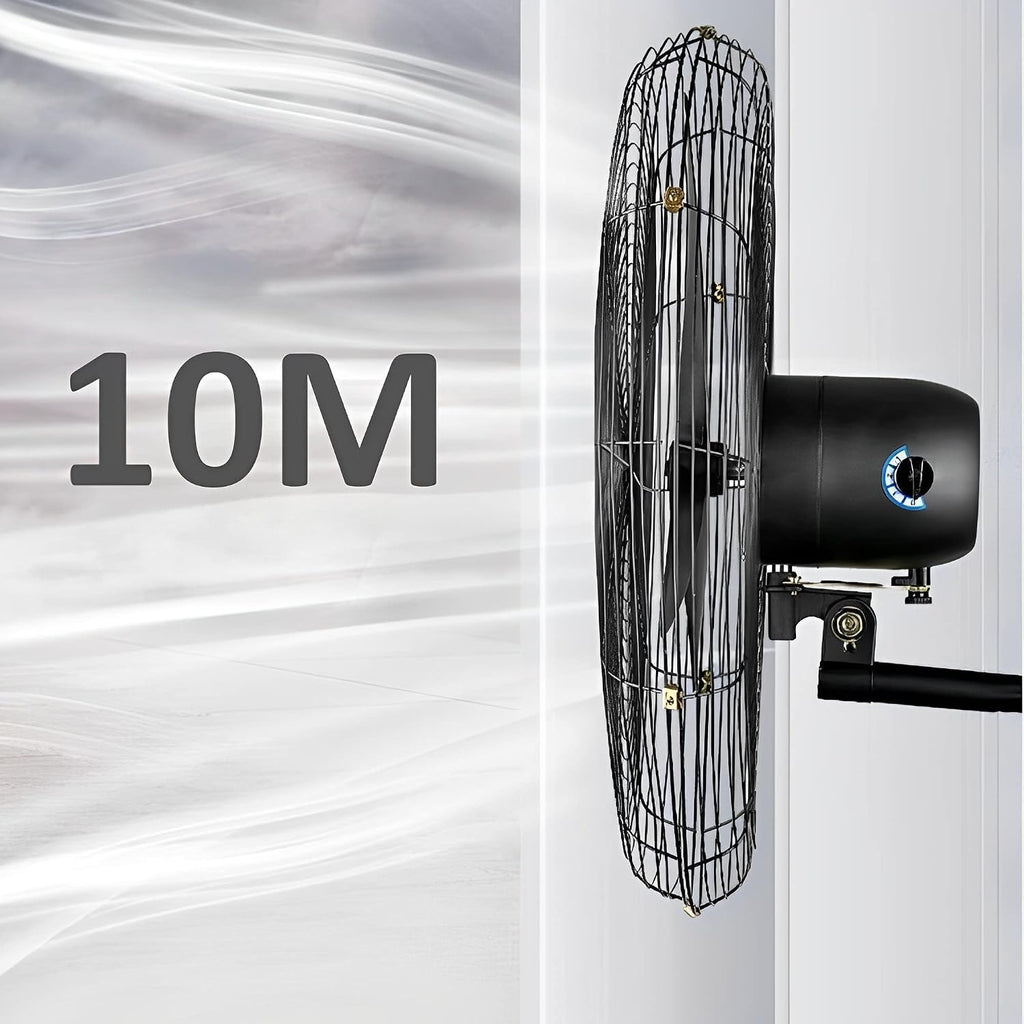 Industrieller Wandventilator (22/26/30 Zoll), Hochleistungs-Wandventilator Mit Hoher Luftgeschwindigkeit, 120°-Oszillation, Robuster Gewerbeventilator, 3 Geschwindigkeitsstufen, Geräuscharm