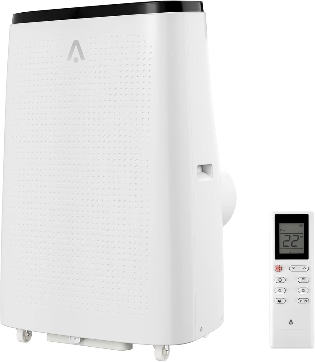 Jojoka Tragbare Klimaanlage für Zimmer, 14000 BTU Tragbarer AC mit Fernbedienung, 4-in-1-Funktion, 750 m² Abdeckung, 24-Stunden-Timer & Fensterentlüftungs-Kit, Weiß