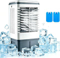 Klimaanlage Mobil 80W, 1-seitiger Klimaanlage Ohne Abluftschlauch, 3 Modi, 20L Abnehmbarem Tank, 60/120° Oszillation, 7.5h Timer, Leise, Fernbedienbar, Verdunstungskühler für Zuhause Schlafzimmer
