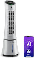 Klarstein 4-in-1: Smart Luftkühler, Ventilator, Luftbefeuchter & Ionisation I 6 L Wassertank, Oszillation, 30 W, 210 m³/h, Timer I Klimagerät ohne Abluftschlauch, Mobiles Klimagerät, Silber