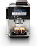 Siemens Kaffeevollautomat EQ900 plus TQ905DZ3, 36 internationale Kaffeespezialitäten, individueller Mahlgrad, App-Steuerung, großes Full-Touch-Display, Edelstahl