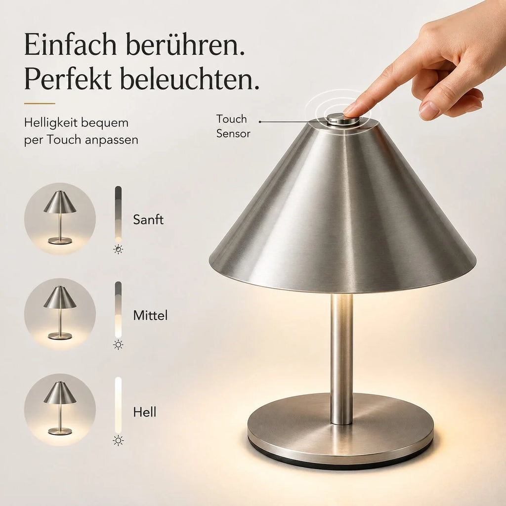 LED Tischlampe mit Touch Sensor | Samtlicht