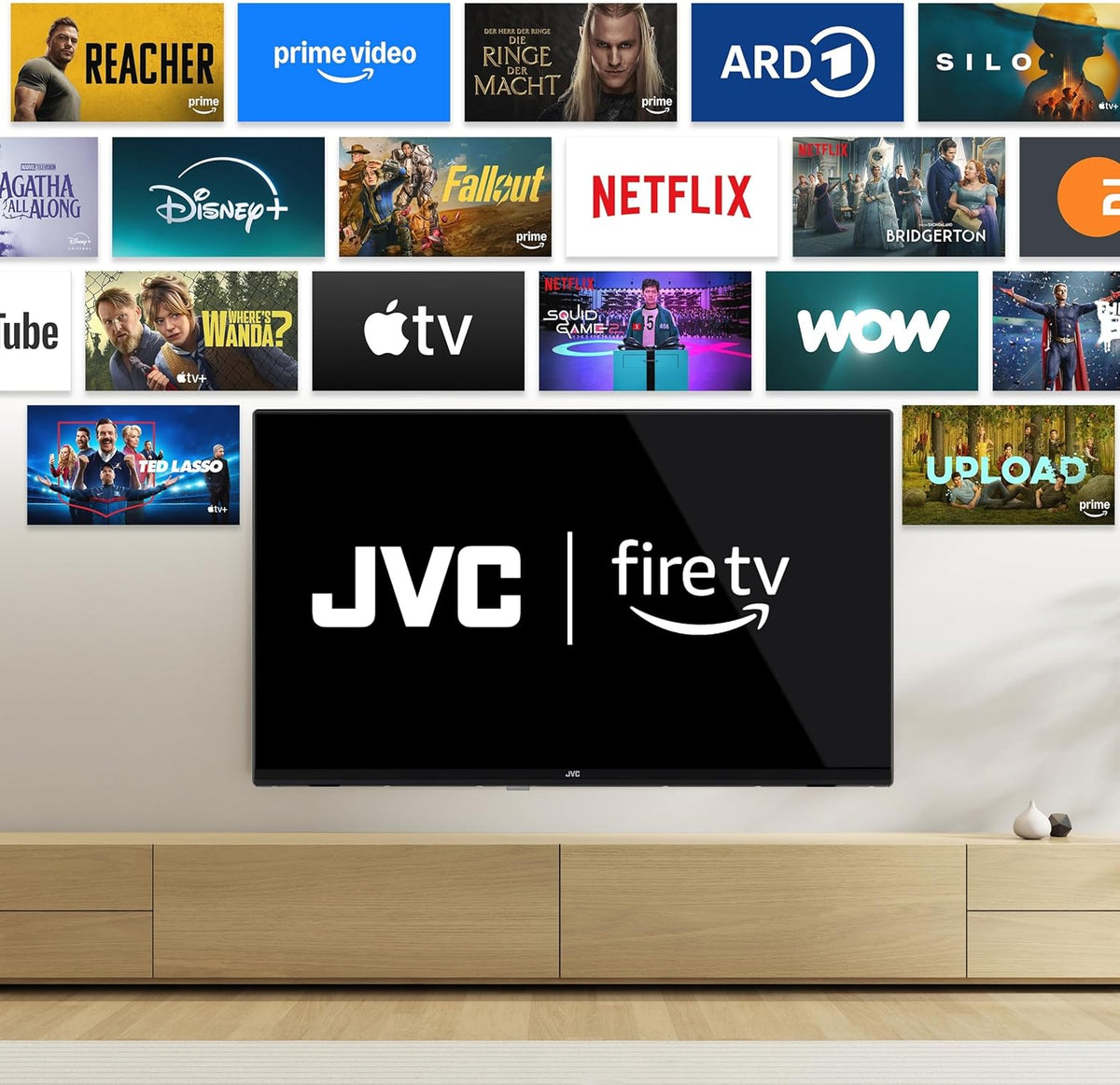 JVC Fernseher 32 Zoll Fire TV Full HD Smart TV HDR Fernseher mit Alexa Sprachsteuerung und Triple Tuner, LED TV LT-32VRF3555 (2026)