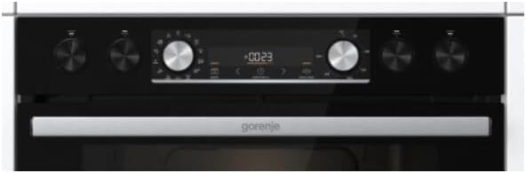 Gorenje Einbau-Herd-Set Black Set 4 mit Glaskeramik-Kochfeld, Heißluft, 77 Liter, ExtraSteam, GentleClose & Open, EcoClean, AirFry, PizzaMode, PerfectGrill, Teleskopauszüge, Schwarz