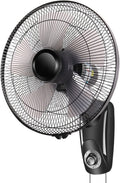 Verstellbarer, Oszillierender Industrie-Wandventilator, 5 Flügel, 3 Geschwindigkeitsstufen, Hohe Luftgeschwindigkeit, Schwarz, Robust, Für Den Außenbereich, Gewerbe Und Privat