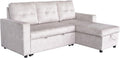 Riess Ambiente Ecksofa Apartment - 205cm - beige, 3-Sitzer mit Bettfunktion und Stauraum, beidseitig montierbar