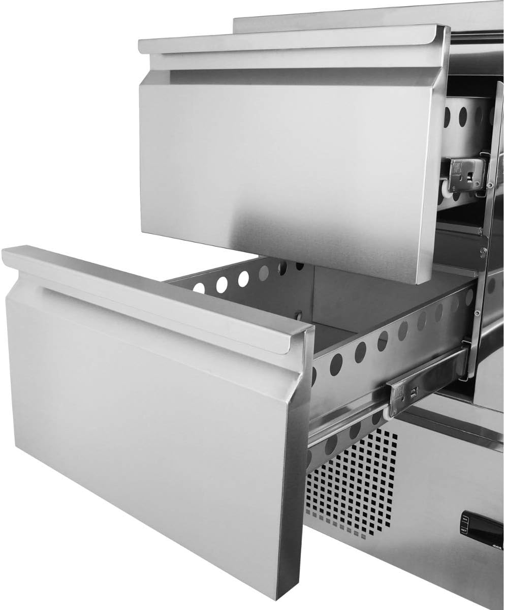 ZORRO Kühltisch ZS 903 4D | 1 Tür / 4 Schubladen | 1365x700mm | 1/1 GN