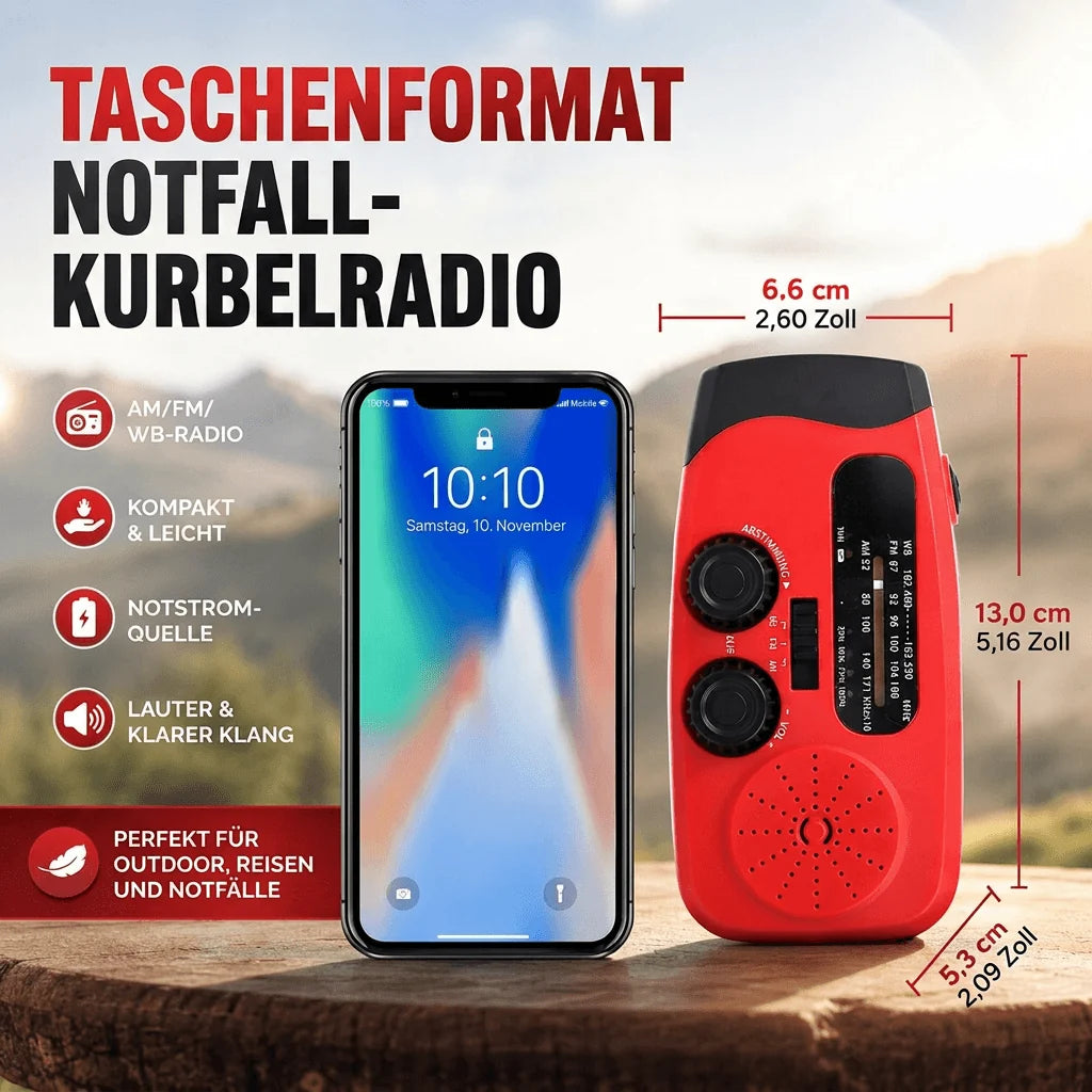 Notfallradio mit Kurbel und Solar | Rettungsfunk