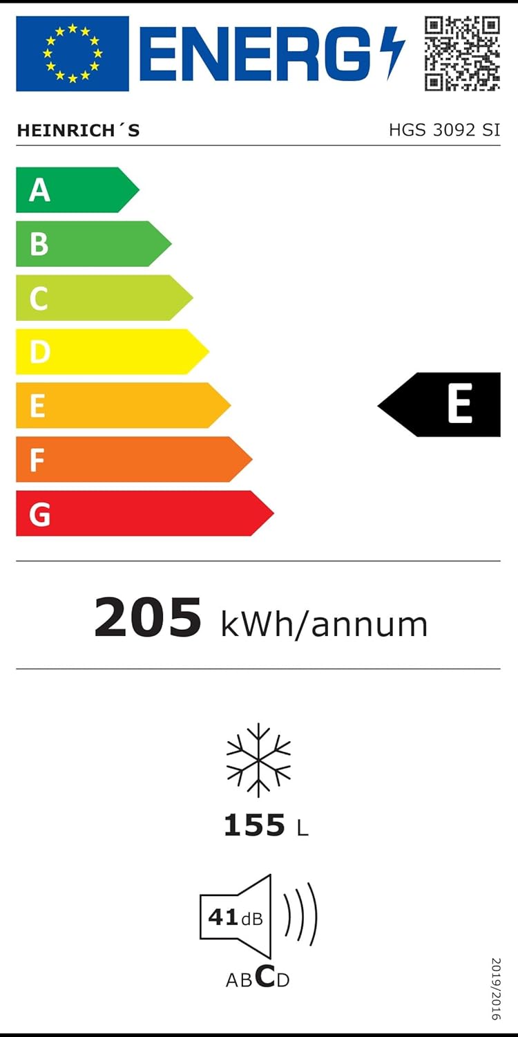 Heinrich´s Gefrierschrank Temperatur:-14°C~-24°C, Freezer, No-Frost Schutz, Gefrierschubladen + Gefrierfach, LED-Display,Airflow, wechselbarer Türanschlag, Alarmfunktion