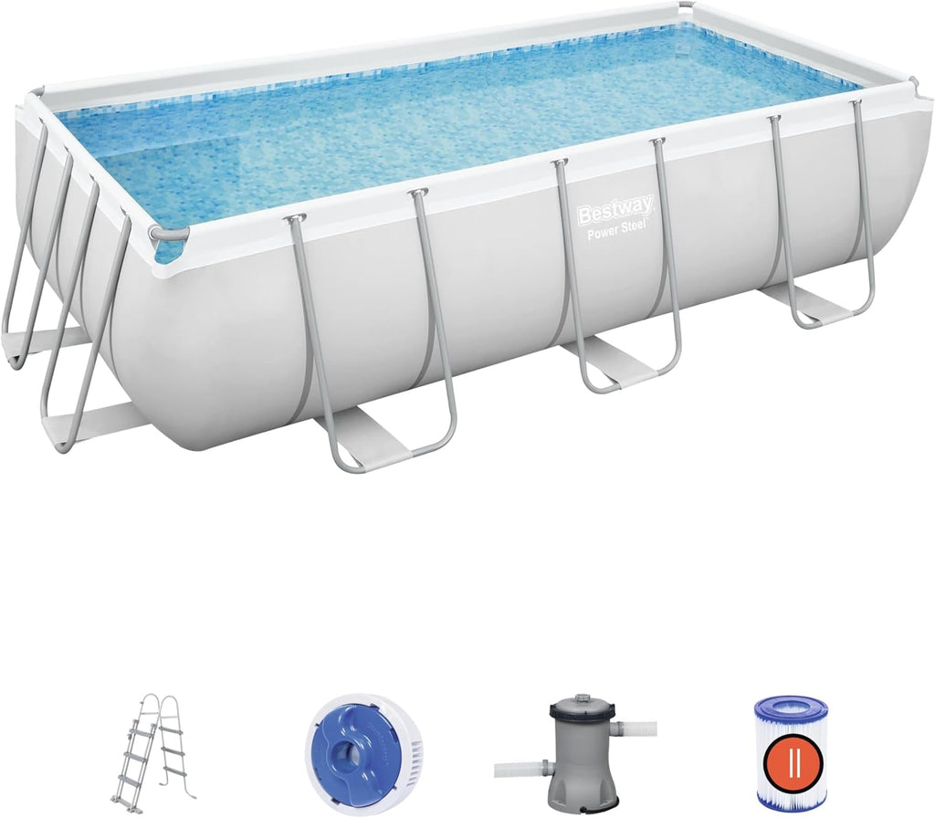 Bestway POOL OUTS POOL 404 x 201 x 100 cm Rechteckig Power Steel™ Pool Rohrbecken