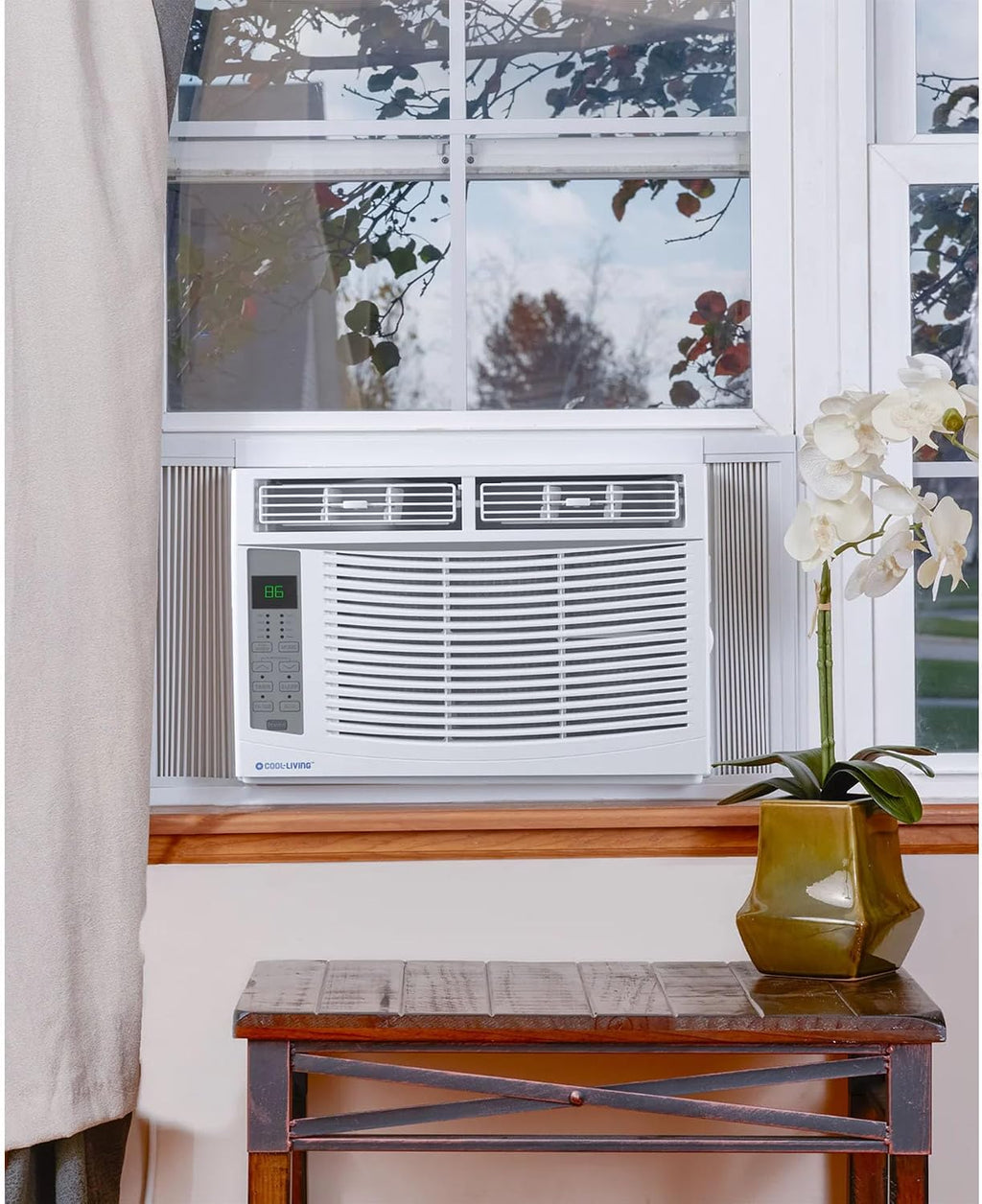 Cool-Living - 6000 BTU Raumklimaanlage mit Installationsset und Fernbedienung, erfrischt Räume bis zu 250 Quadratmeter, Weiß