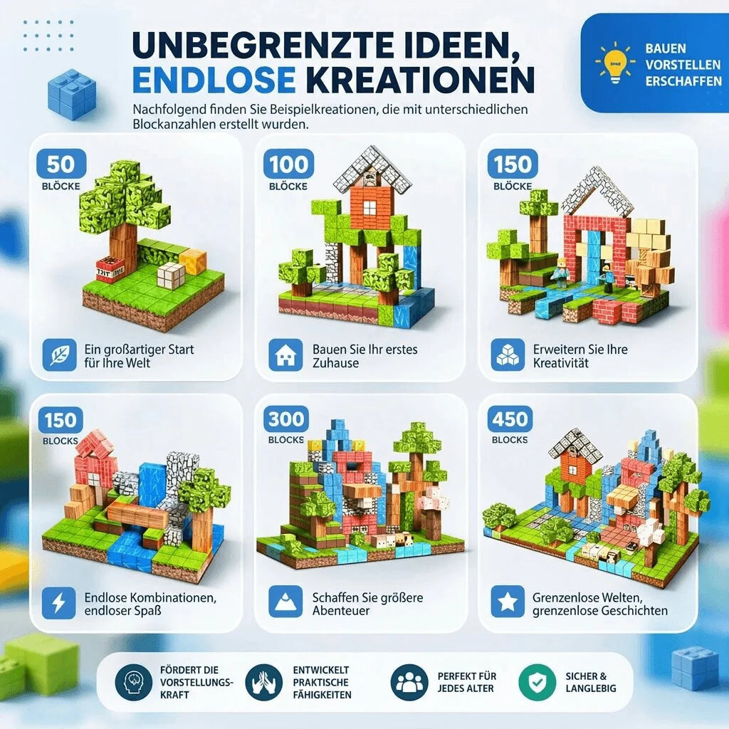 Magnetische Bausteine Set für Kinder | Magnetikon