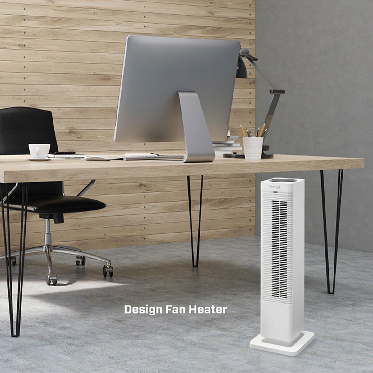 Clean Air Optima CA-904W - Design Heizlüfter - Heizen und kühlender Brise - Heizung: 1000/2000 Watt - Digitaler Thermostat 15-35°C - Oszillation 80º - Geeignet für Räume bis 40m²/100 m³ (Weiß)
