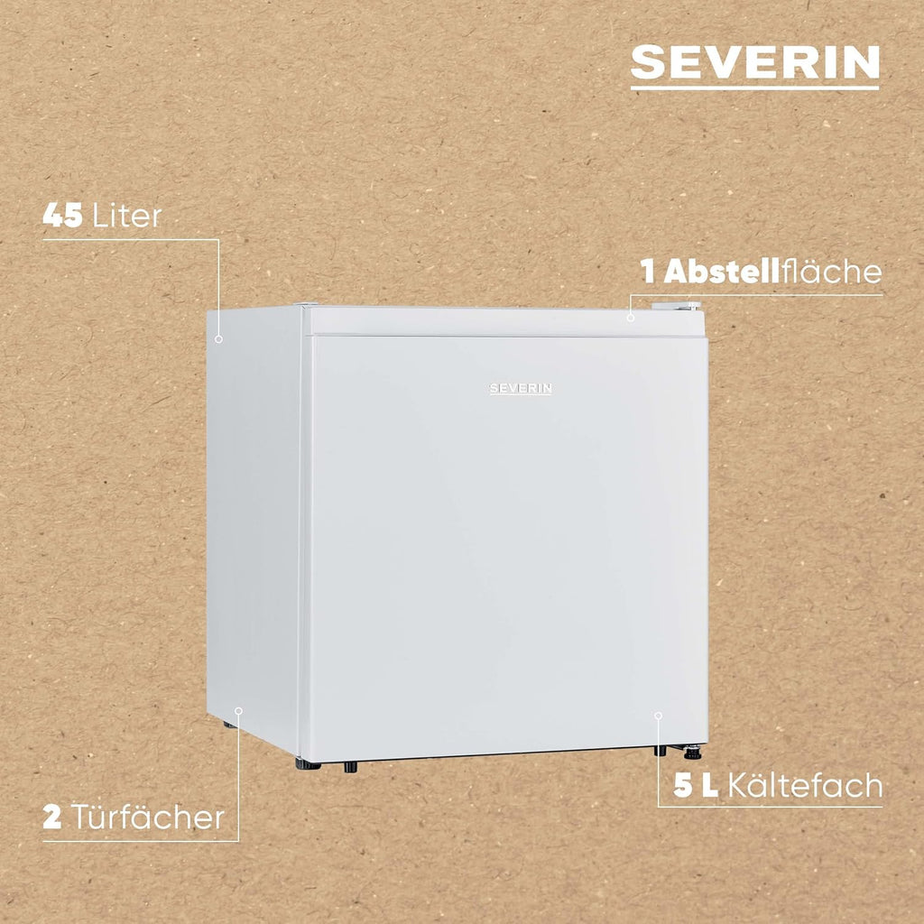 SEVERIN Kühlbox mit Kältefach, reichlich Stauraum, besonders leise, austauschbarer Türanschlag, 45 L Nutzinhalt, weiß, KB 8884