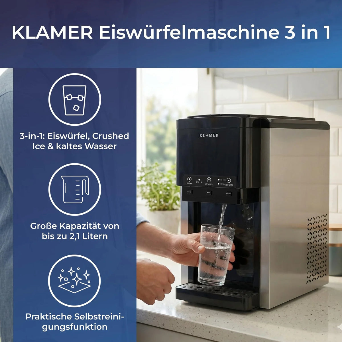 3-in-1 Eiswürfelmaschine