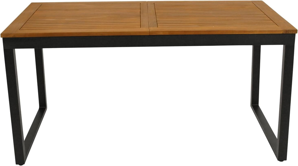 DEGAMO Ausziehtisch Gartentisch ausziehbar RIVELLO 150/200x90cm, Aluminium anthrazit + Akazienholz geölt, Outdoor, FSC®-Zertifiziert