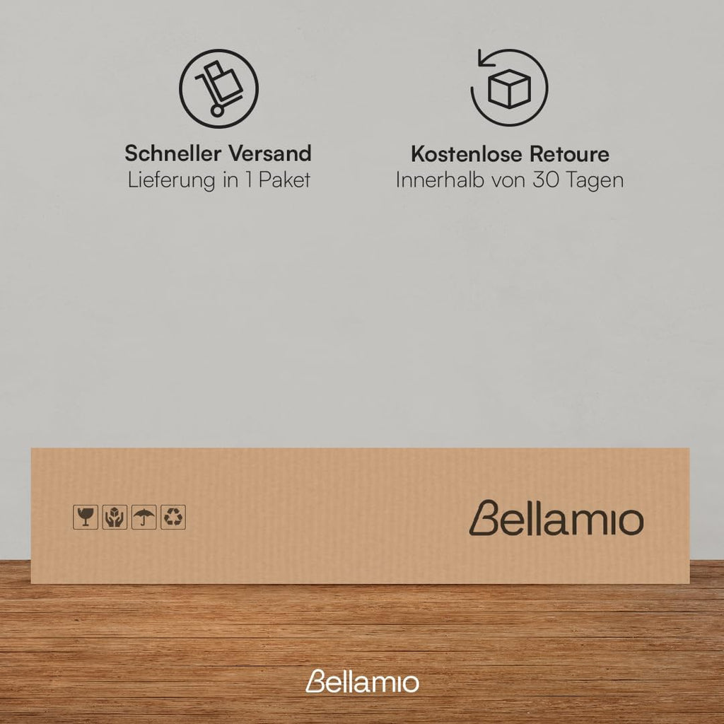 Bellamio Apol Besenschrank - Mehrzweckschrank 40 cm breit Weiß - Vorratsschrank mit Staubsaugerfach - Putzschrank aus Holz - Flurschrank mit Stauraum - Haushaltsschrank - Allzweckschrank 176x33x40 cm