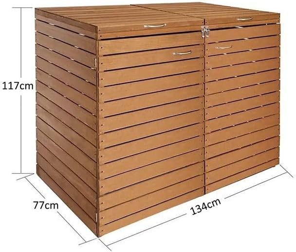 Tourtecs 2er Mülltonnenbox Holz MB3 Mülltonengarage für 240 Liter
