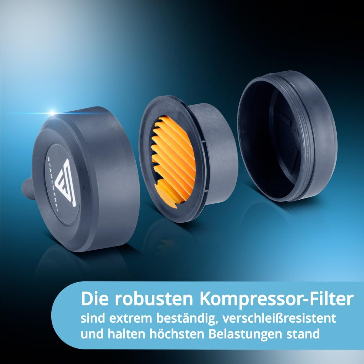 STAHLWERK Kompressor 50 L Tank (ST-510 Pro) - Vollausstattung mit Zubehör - ölfrei  und  leise, 10 bar, Druckluftkompressor mit Brushless-Motoren, 3,94 PS, 2,9 kW, 500 l/min, Silent-/Flüsterkompressor