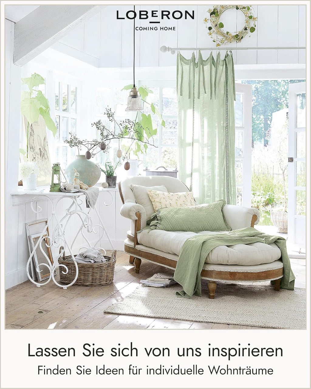 Loberon Konsole Ciattos Antikbraun - Konsolentisch aus Eisen mit Ablage aus Tannenholz - Tisch im Nostalgischen Design - ca. 70cm x 57cm x 34cm