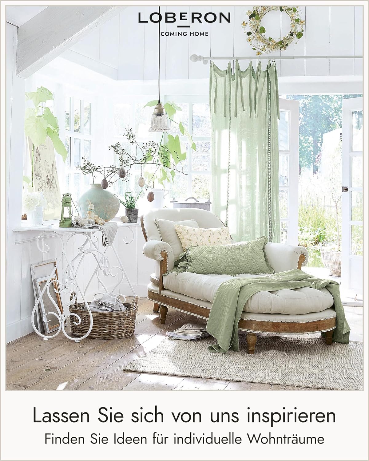 Loberon Konsole Ciattos Antikbraun - Konsolentisch aus Eisen mit Ablage aus Tannenholz - Tisch im Nostalgischen Design - ca. 70cm x 57cm x 34cm