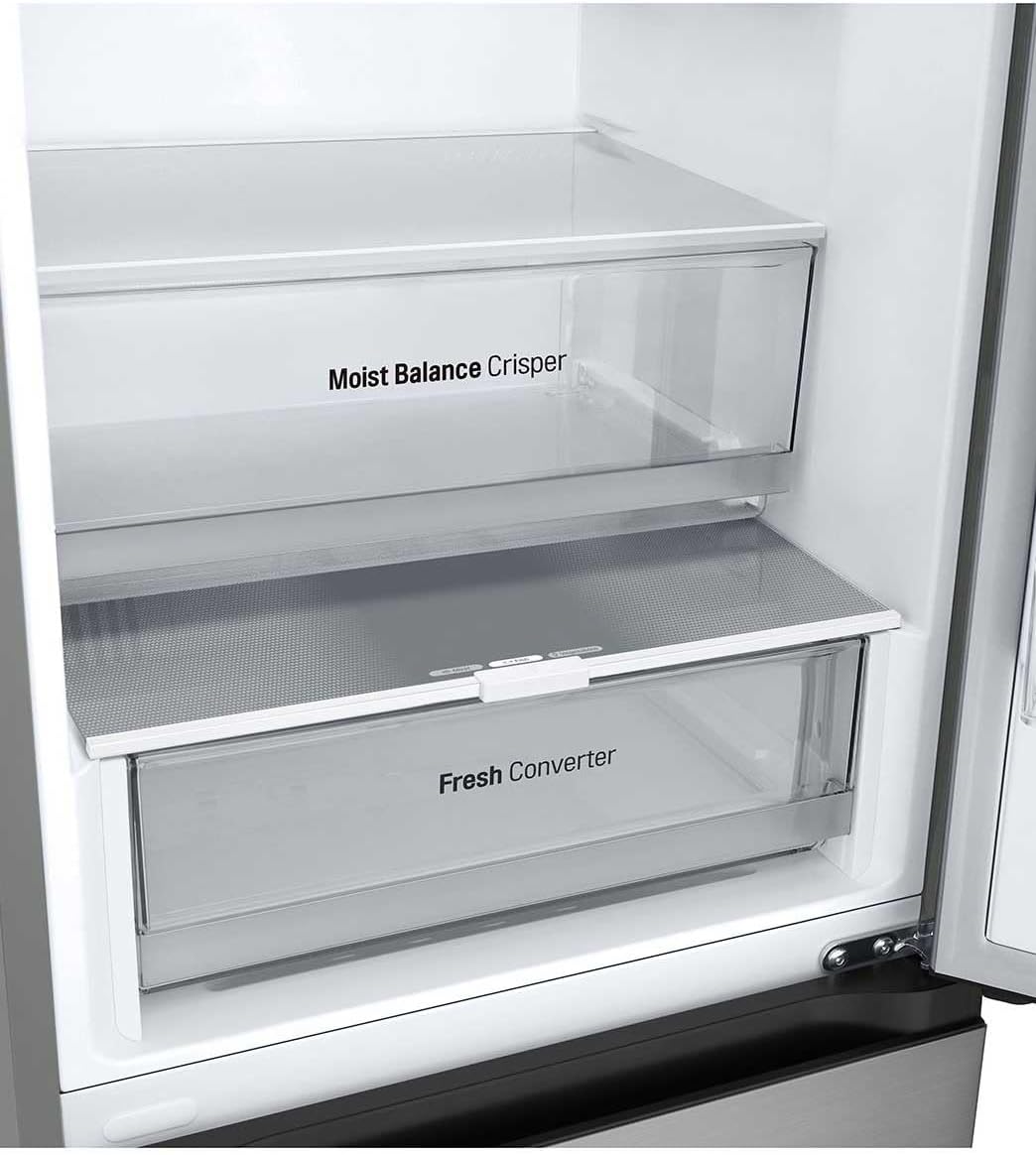 LG Kühl-Gefrierkombination GBV3100APY, 344L Gesamtvolumen, 186 cm, Energieklasse A, Total No Frost, LINEARCooling, DoorCooling+, leise & effizient, Prime Silver