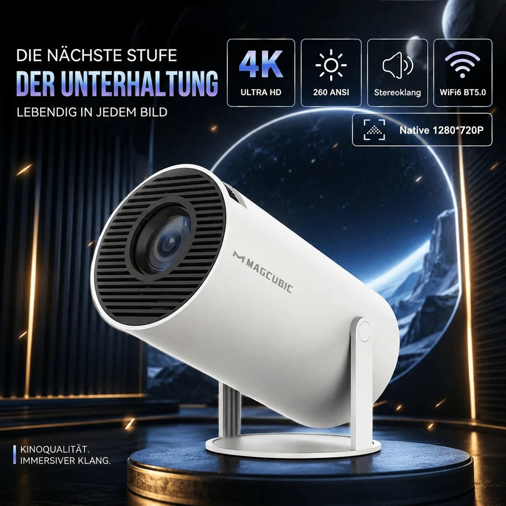 Mobiler 4K Beamer mit Android | Optivon