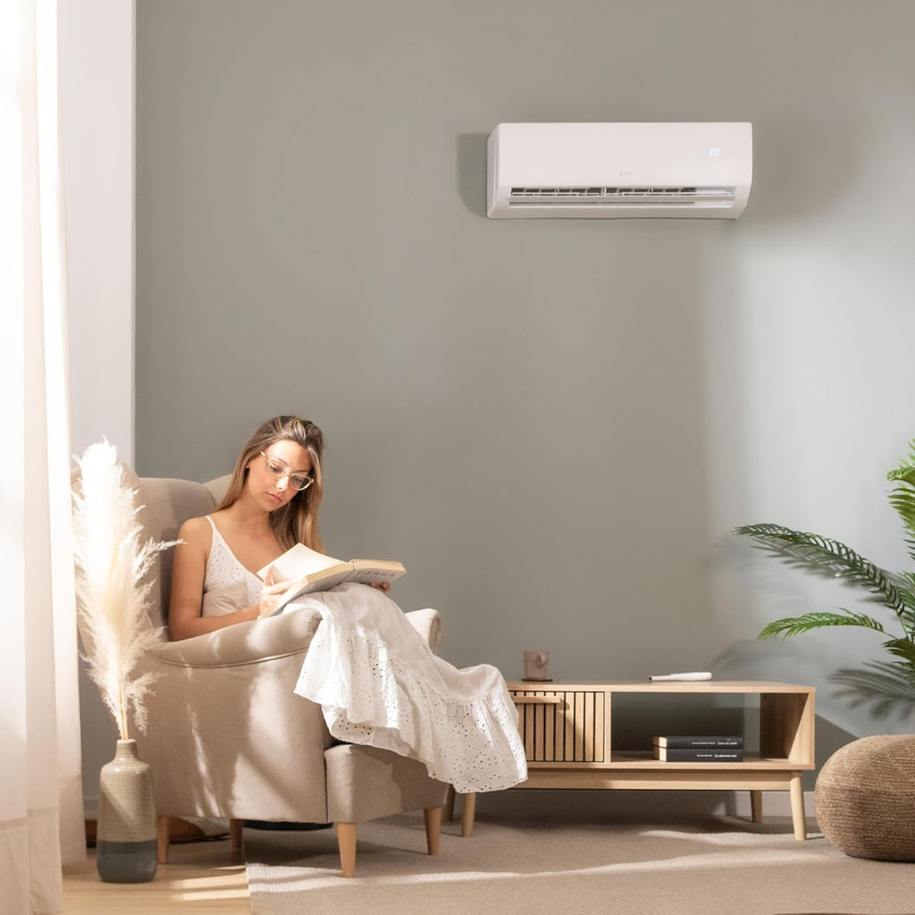Cecotec Split-Klimaanlage AirClima 9000 Smartfresh. 9000 BTU, Wärmepumpe, Inverter-System, 5 Betriebsmodi, 8 Geschwindigkeitsstufen, Entfeuchter, 24-Stunden-Timer für die Klimatisierung