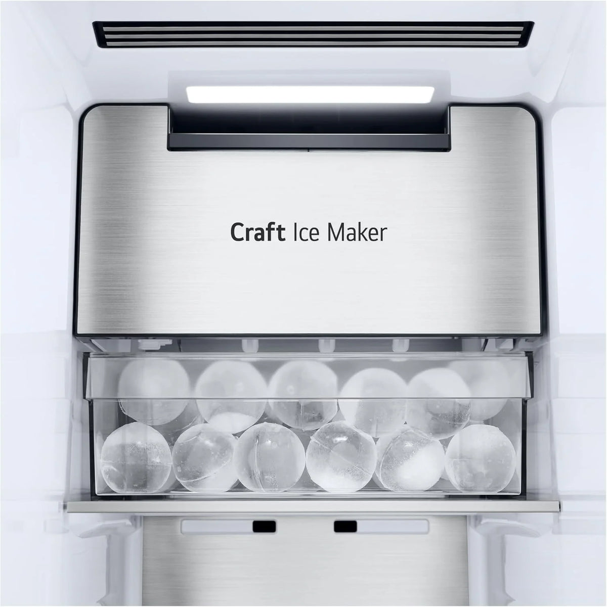 LG GSGV81PYLL Side by Side Kühlschrank, Klasse E, 635 L, Instaview, Kühlschrank mit Gefrierfach, Eis-, Crushed Ice- Wasserspender, Total NoFrost, Smart Inverter Kompressor, Wi-Fi