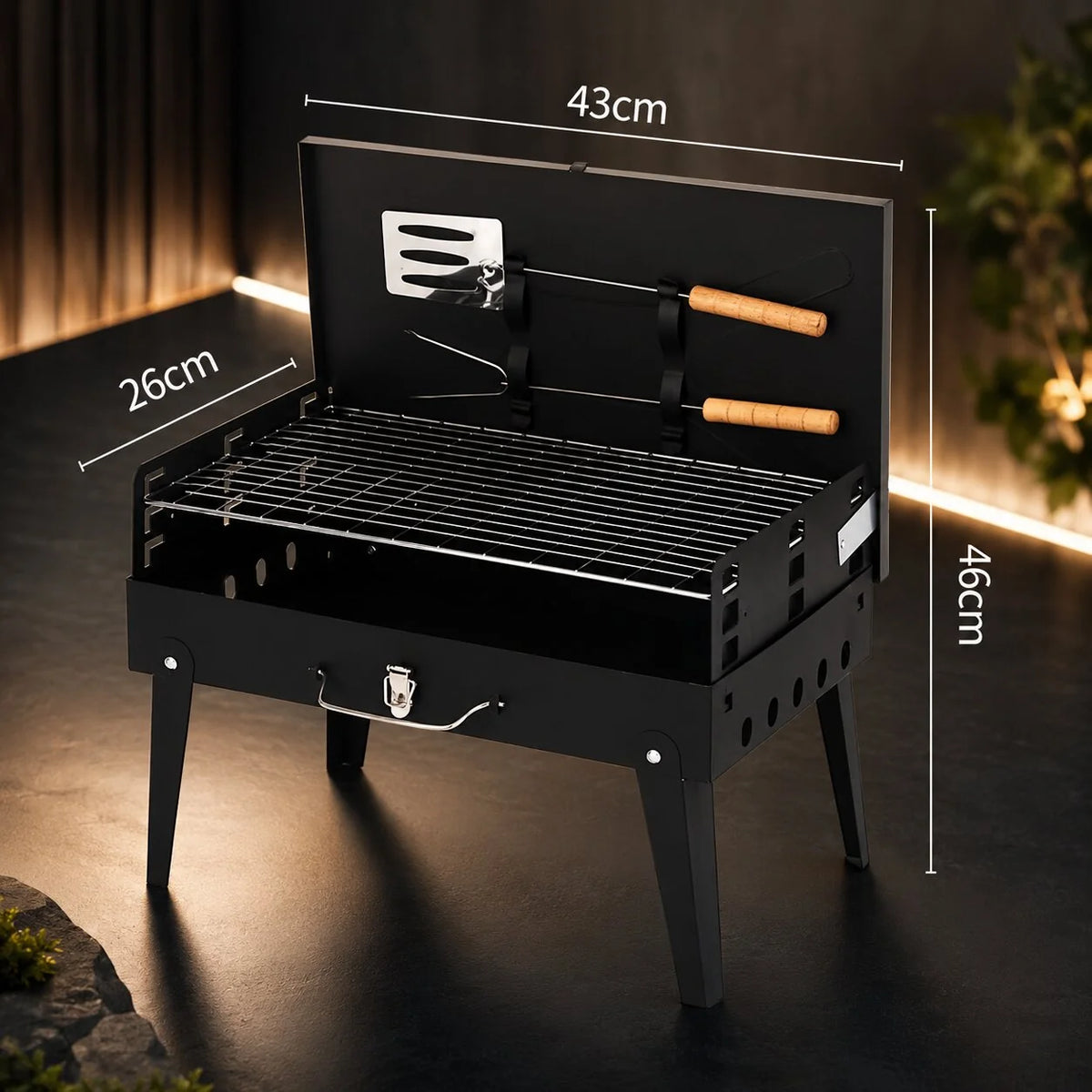 Faltbarer Holzkohlegrill | Kohlekoffer