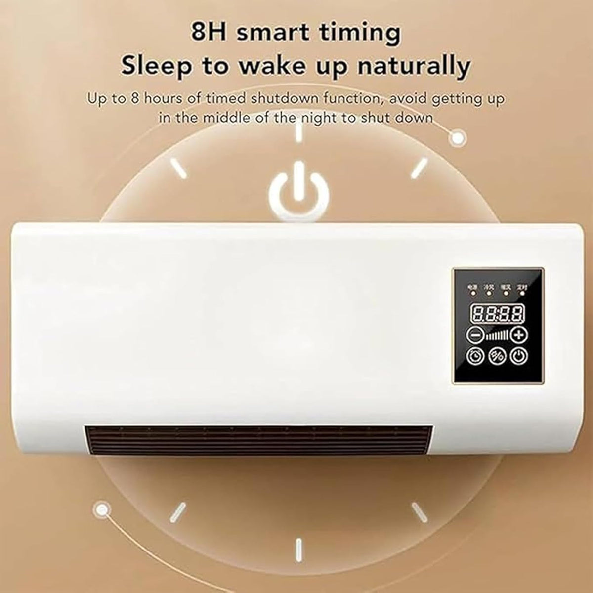 Climafy-Klimaanlage, tragbare, wandmontierte mobile Klimaanlage, Mini-Split-Klimaanlage mit Heiz- und Lüfterfunktionen, Wandmontage mit Fernbedienung for Zuhause und Büro(C)