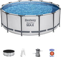 Steel Pro Max™ Außenpool, 396 x 122 cm, FrameLink™-System, Leiter, Plane, Pumpe und Filterkartusche