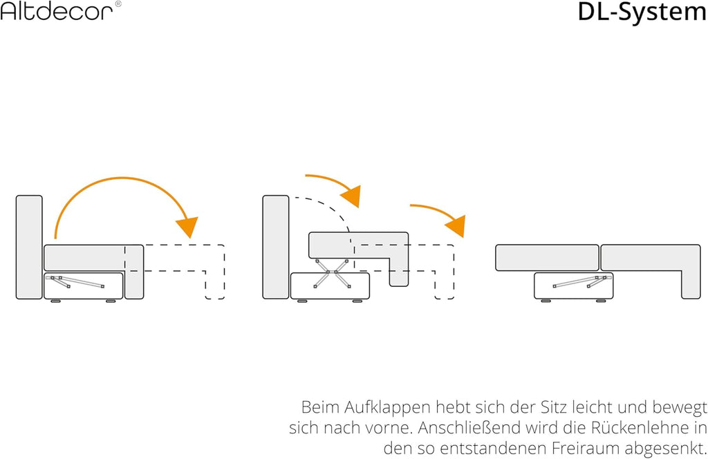 ALTDECOR Ecksofa mit Schlaffunktion und Bettkasten Corner Sofa Eckcouch Couch U-Form universal, Links/rechts angeordnet Schlafcouch Ausziehbar Wohnlandschaft Eskar-U -364x176x84cm Beige