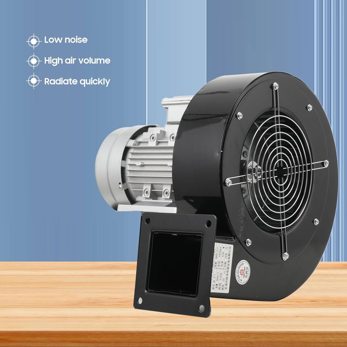 550W Abluftventilator mit Drehzahlregler Industrie Wandventilator | 800m³/h Wandlüfter für Keller Garage küche Lamellen, Radialventilator Radialgebläse Radial Zentrifugalventilator