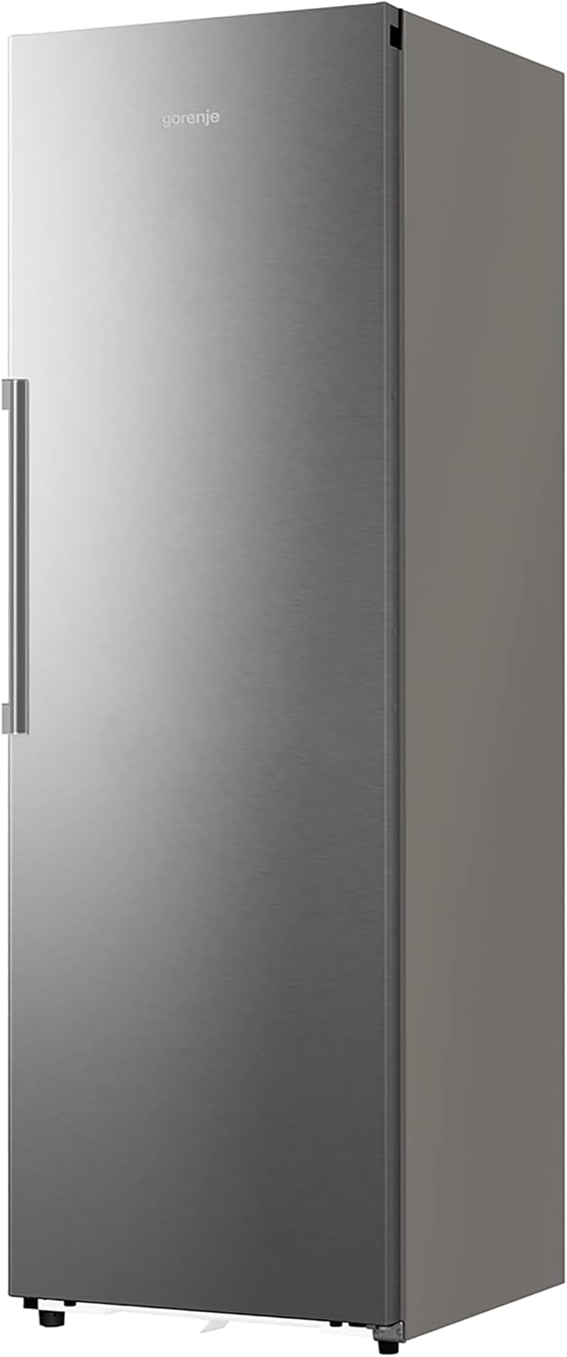 Gorenje RN618D6X6WF Kühlschrank, 372 Liter, SmartFit, 185cm Höhe, CrispZone mit Feuchteregler, Wifi, Flaschenhalter, Easy-open Griff, Inverter, BxHxT: 59,5×185,6×60 cm, Edelstahl