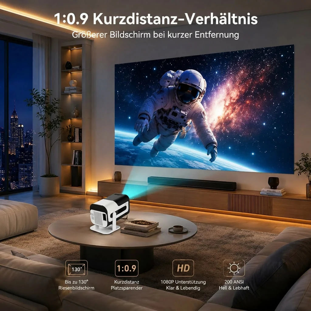 Mini Beamer mit WLAN & Bluetooth | Leinwandel